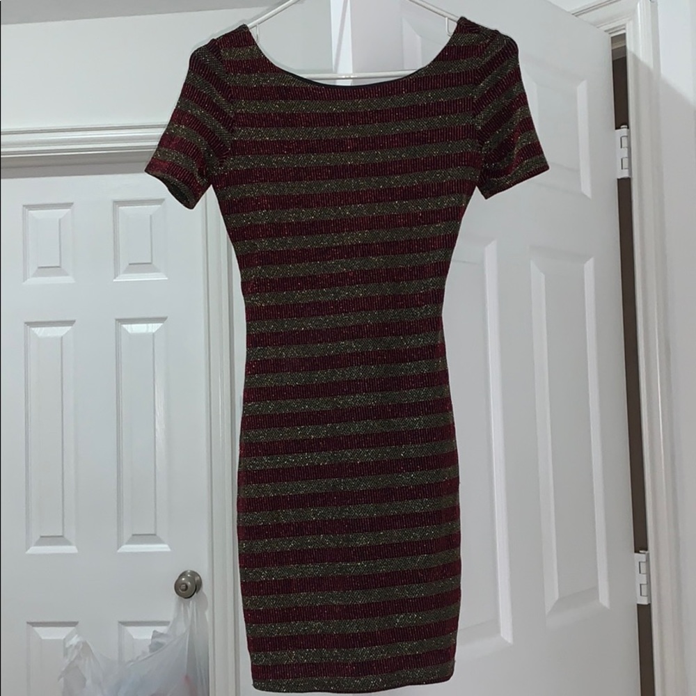 Striped bodycon dress